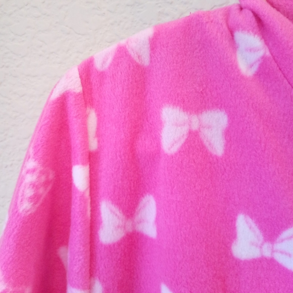 Disney pink fleece Minnie Mouse footed onsie pajamas - Picture 4 of 7